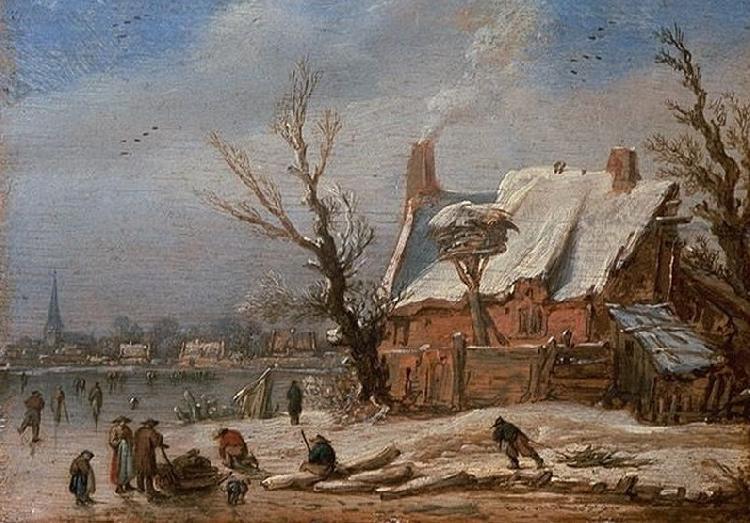Esaias Van de Velde Winter landscape. China oil painting art